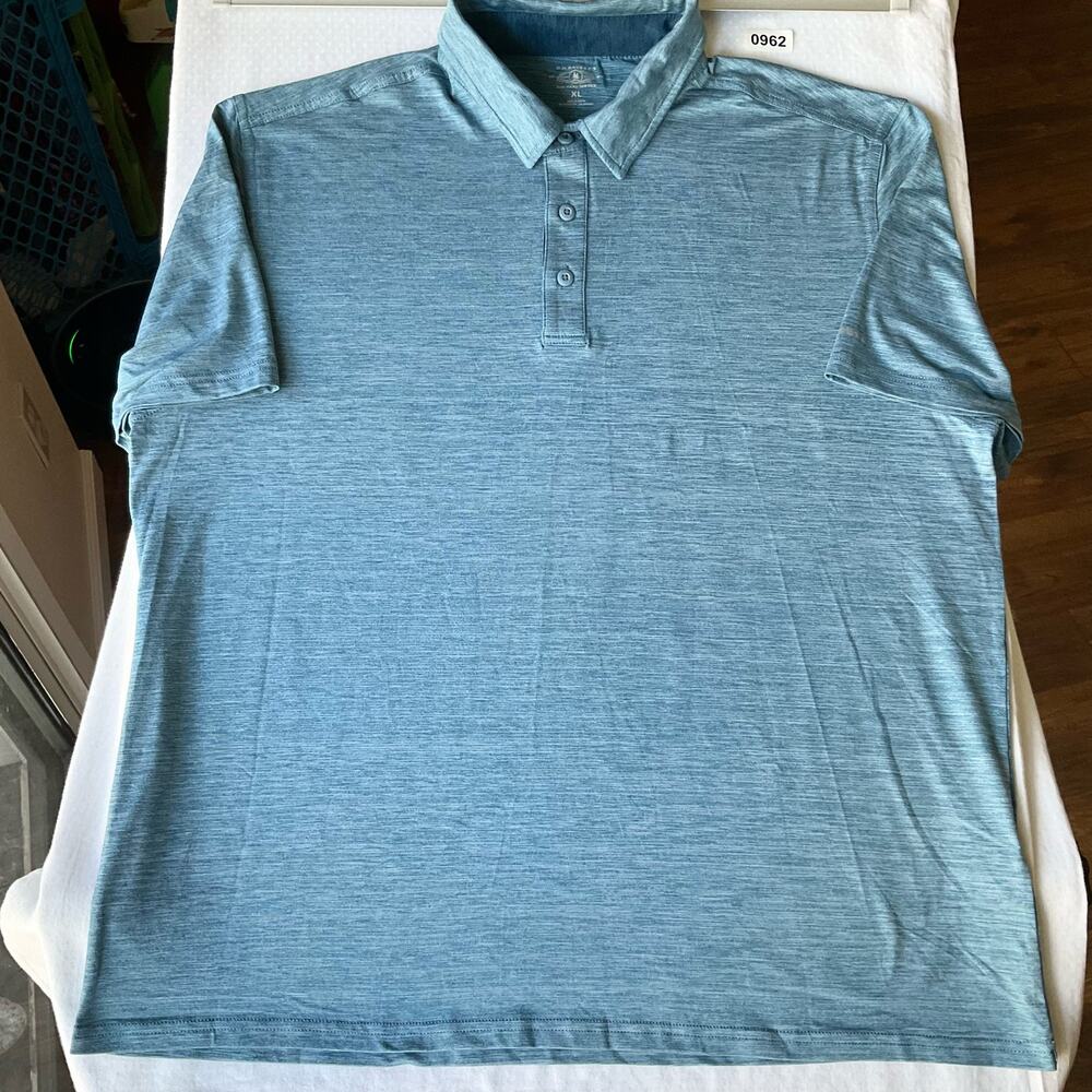 G.H. Bass & Co. Men’s Short Sleeve Polo Shirt Size XL, Blue, Work or Sport Wear